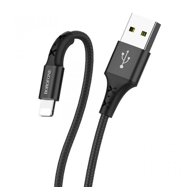 Кабель USB Borofone Lightning BX20-L-Black 1 м черный Киев - изображение 1