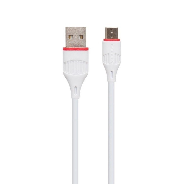 Кабель USB Borofone micro-USB BX17-M-White 1 м белый Киев - изображение 1