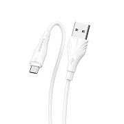Кабель USB Borofone micro-USB BX18-M-White 2 м белый Киев