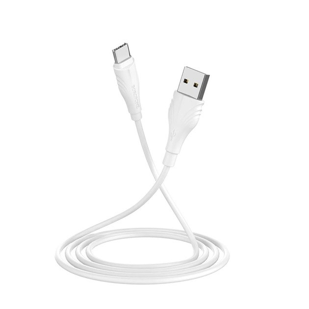 Кабель USB Borofone Type-C BX18-T-White 2 м белый Киев - изображение 1