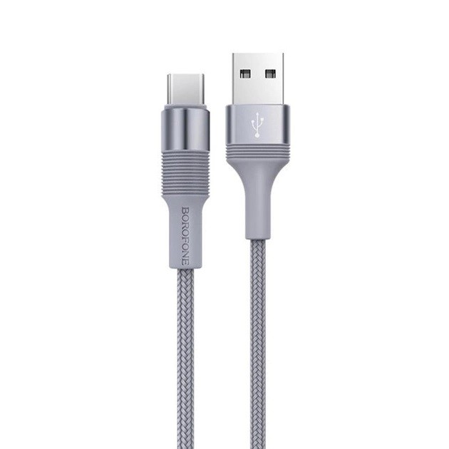 Кабель USB Borofone Type-C BX21-T-Grey 1 м серый Киев - изображение 1