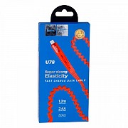Кабель USB Hoco Micro Cotton U78-M-R 1.2 м красный Киев