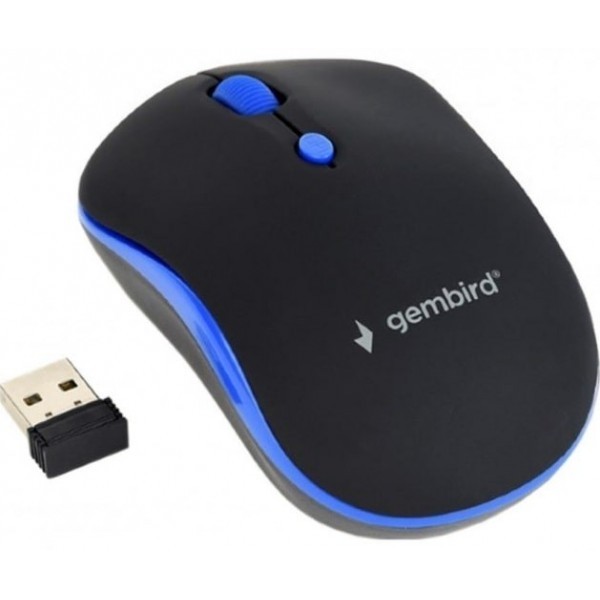 Мишка GEMBIRD MUSW-4B-03-B USB Black/Blue (Код товару:11504) Харьков - изображение 1