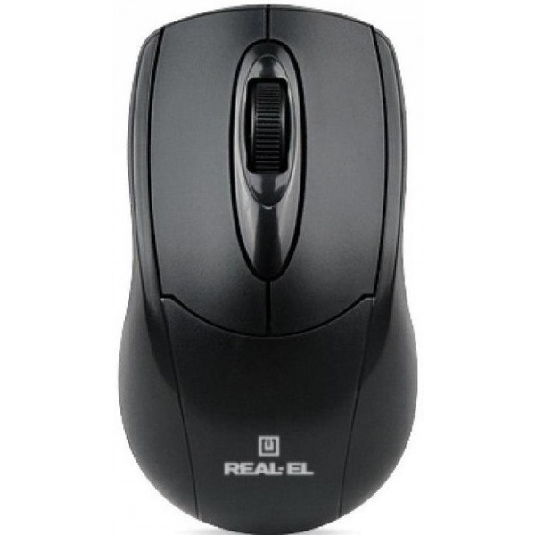 Мишка REAL-EL RM-207 USB Black (EL123200015) (Код товару:13919) Харьков - изображение 1