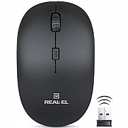 Мишка REAL-EL RM-301 Wireless USB Black (EL123200022) (Код товару:13922) Харьков