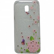 Чохол силіконовий з квітами для Samsung J5 2017 J530 Butterflies (Код товару:30588) Харьков