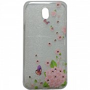 Чохол силіконовий з квітами для Samsung J7 2017 J730 Butterflies (Код товару:30583) Харьков