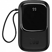 Power Bank Baseus Q pow Digital Display 20W 20000mAh + cable Lightning Black (PPQD040001) (Код товар Харьков