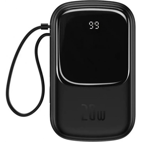 Power Bank Baseus Q pow Digital Display 20W 20000mAh + cable Lightning Black (PPQD040001) (Код товар Харьков - изображение 1