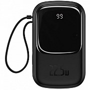 Power Bank Baseus Q pow Digital Display 22.5W 20000mAh + cable Type-C Black (PPQD040101) (Код товару Харьков