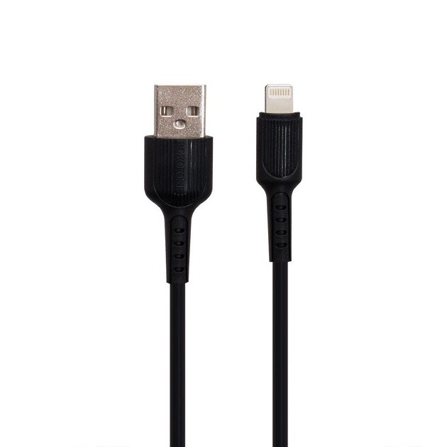 Кабель USB Borofone Lightning BX16-L-Black 1 м черный Киев - изображение 1