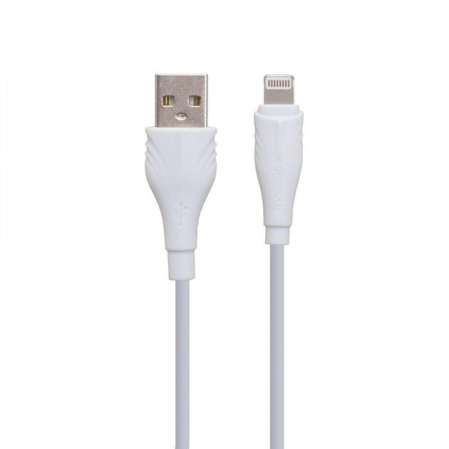 Кабель USB Borofone Lightning BX18-L-White 1 м Киев - изображение 1