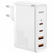 Мережевий зарядний пристрій Baseus GaN2 Pro Quick Charger 2C+2U 100W EU White (CCGAN2P-L02) (Код тов Харьков