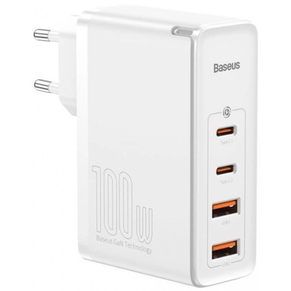 Мережевий зарядний пристрій Baseus GaN2 Pro Quick Charger 2C+2U 100W EU White (CCGAN2P-L02) (Код тов Харьков - изображение 1