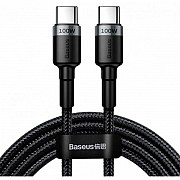 Кабель Baseus Cafule PD 2.0 Type-C to Type-C 100W 2m Gray/Black (CATKLF-ALG1) (Код товару:22058) Харьков
