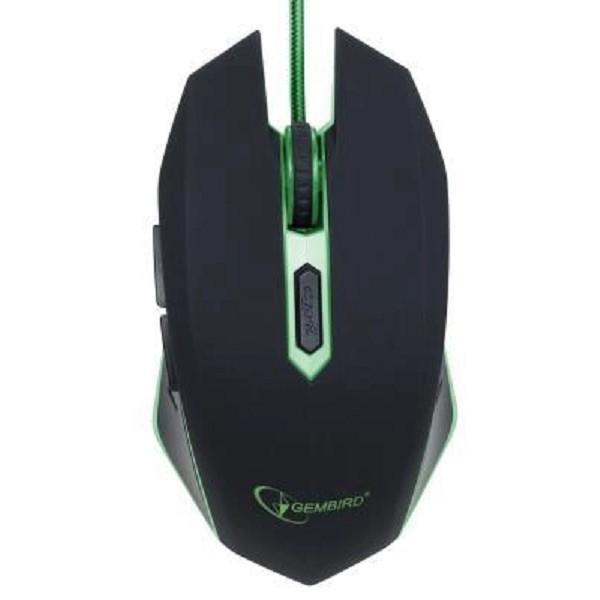 Мишка GEMBIRD MUSG-001-G USB Black/Green (Код товару:30622) Харьков - изображение 1