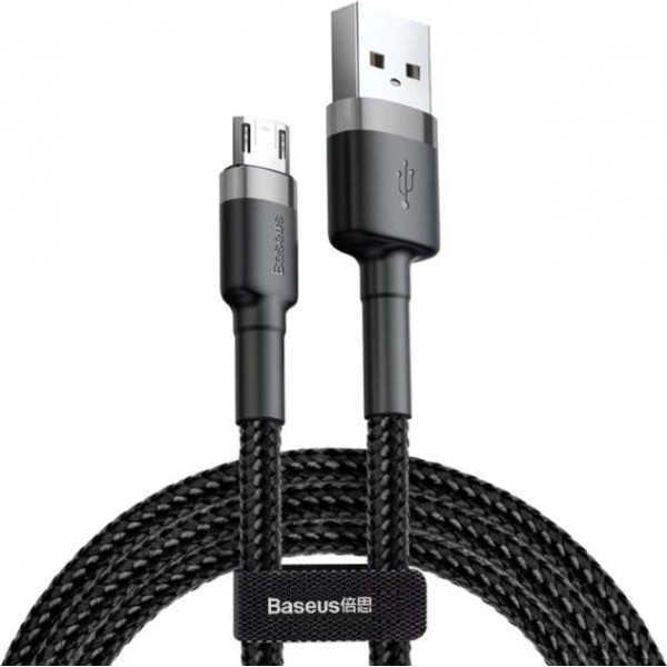 Кабель Baseus Cafule USB to Micro 2A 3m Gray/Black (CAMKLF-HG1) (Код товару:30819) Харьков - изображение 1