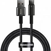 Кабель Baseus Tungsten Gold Fast Charging USB to Type-C 100W 2m Black (CAWJ000101) (Код товару:29956 Харьков