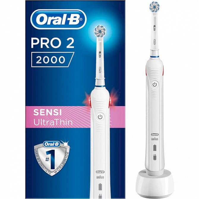 Электрическая зубная щетка Oral-B Pro 2 2000 Sensi UltraThin 81752073 Київ - изображение 1