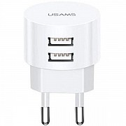 Мережевий зарядний пристрій Usams T20 Double USB 2.1A + cable Type-C White (Код товару:30927) Харьков