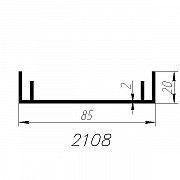 2108 профиль алюминиевый для лайтбокса, анод Київ