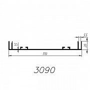 3090 профиль алюминиевый для лайтбокса, анод Київ