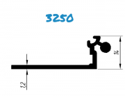 3250 профиль алюминиевый база без пазов, анод Київ