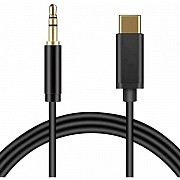 Адаптер XoKo USB Type-C to 3.5 мм (M/M) 1 м Black (AUX-002-BK) (Код товару:30376) Харьков