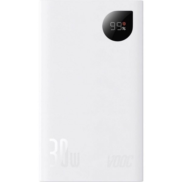 Power Bank Baseus Adaman 2 Digital Display 30W 20000mAh White (PPAD050002) (Код товару:24998) Харьков - изображение 1