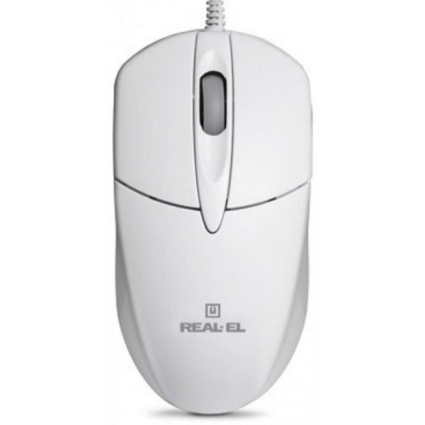 Мишка REAL-EL RM-211 USB White (EL123200014) (Код товару:13928) Харьков - изображение 1
