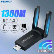 Адаптер WiFi USB 3.0 1300 Мбіт/с Bluetooth 4.2 Dual Band 2.4GHz/5GHz Wifi Usb Киев
