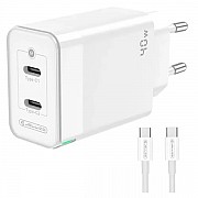 Мережевий зарядний пристрій Jellico C121 2PD 40W + cable Type-C to Type-C White (Код товару:31194) Харьков