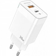 Мережевий зарядний пристрій Jellico C122 1PD+1QC 38W White (Код товару:31193) Харьков