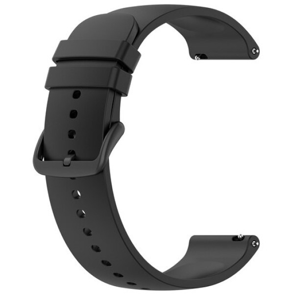 Ремінець Silicone для смарт-годинника Samsung/Amazfit/Huawei (20mm) Black Харьков - изображение 1