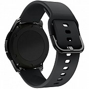 Ремінець Silicone з металевим кільцем для смарт-годинника Samsung/Amazfit/Huawei (20mm) Black (Код т Харьков