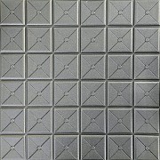 Самоклеюча декоративна 3D панель квадрат срібло 700x700x8мм (177) SW-00000188 Киев