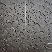 Самоклеюча декоративна настінно-стельова 3D панель срібна 700х700х8мм (118) SW-00000236 Киев