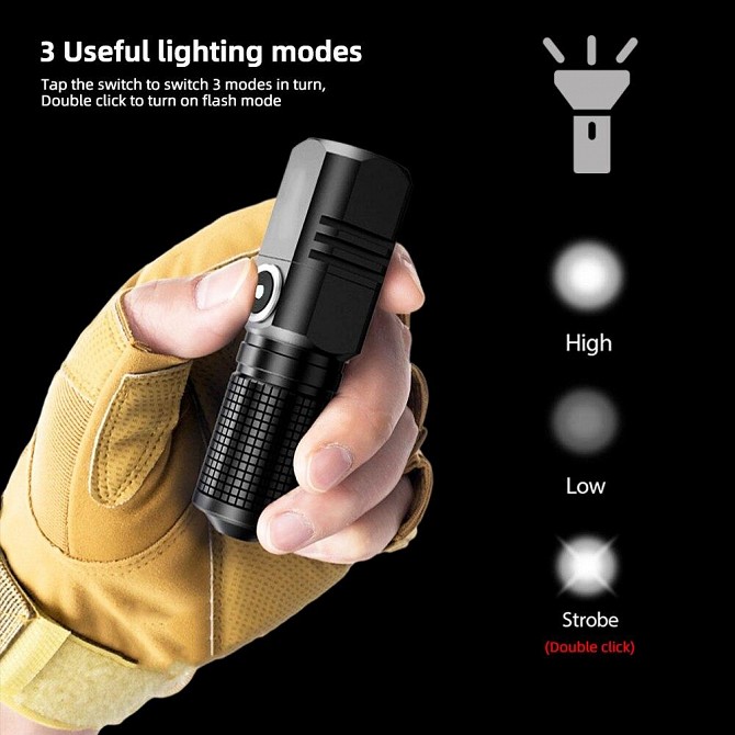 Світлодіодний ліхтарик MINI XHP50, USB-ліхтарик Киев - изображение 1