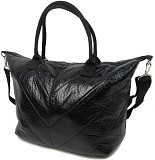 Дутая женская сумка из искусственной кожи Wallaby черная Київ
