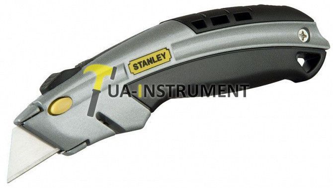 Нож 19мм трапеция 180мм выдвижное лезвие фронтальная загрузка серия Interlock STANLEY 0-10-788 Кременчуг - изображение 1