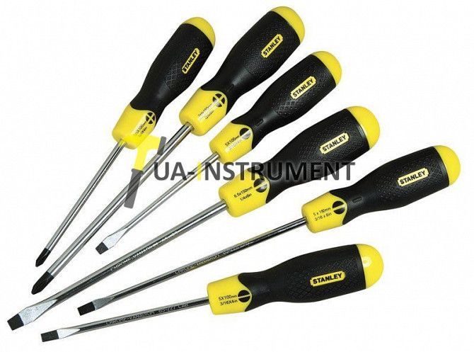 Набор отверток 6 ед. Кашнгрип (5х100 2шт, 5х150, 6,5х150, Ph1x100, Ph2x150) STANLEY 0-65-007 Кременчуг - изображение 1