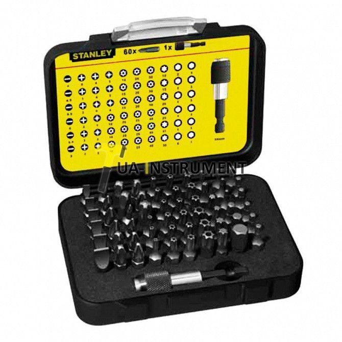 Набор бит "EXPERT LINE" 60ед ((-)-4; 4,5; 5,5; 6; 6,5; 8mm;(+) Ph0;1; 2(2x); (2x); 4(2x);(+) Pz0; 1 Кременчуг - изображение 1