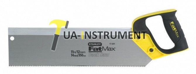 Ножовка по дереву с обушком 350мм 13TPI FatMax® закаленный 3-гранный зуб "JET-CUT" STANLEY 2-17-202 Кременчуг - изображение 1
