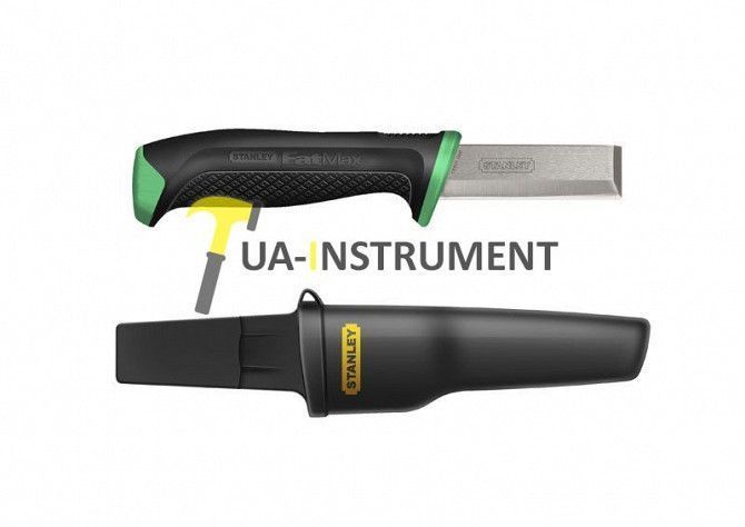 Нож "FatMax® Chisel Knife" с лезвием из углеродистой стали с чехлом STANLEY 0-10-233 Кременчуг - изображение 1