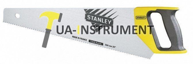 Ножовка по дереву 500мм 7TPI универсальный затачиваемый зуб STANLEY 1-20-010 Кременчуг - изображение 1