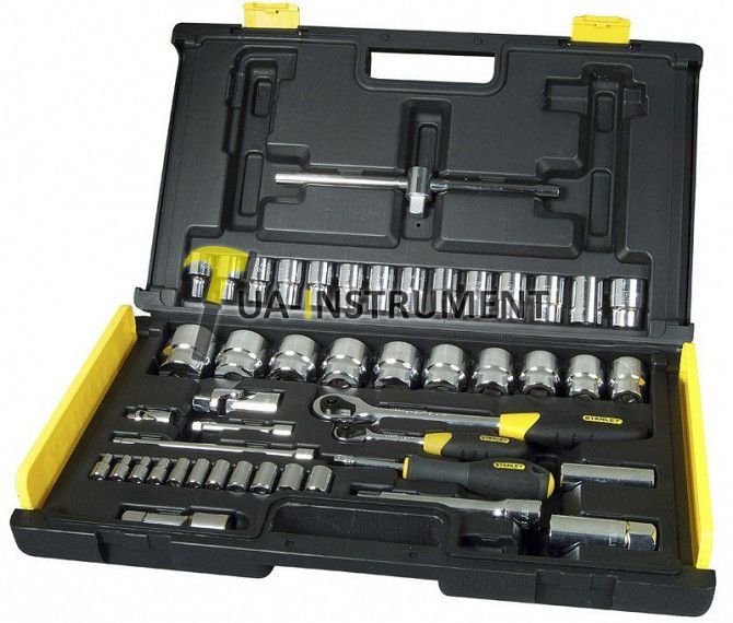 Набор инструментов 1/4"+1/2", 65ед .(головки, трещотки, биты) STANLEY 1-94-659 Кременчуг - изображение 1