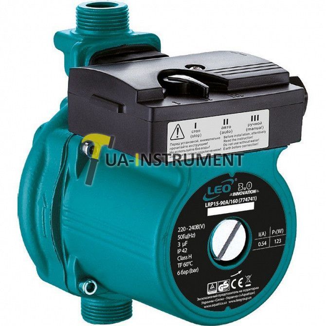 Насос для повыш давл 123Вт Hmax 9м Qmax 25л/мин Ø¾" 160мм + гайки Ø½" Leo 3,0 leo 3.0 774741 Кременчуг - изображение 1
