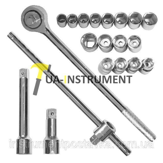 Набор головок и комплектующих 15ед., 1/2", Drop Forged Intertool HT-2216 Кременчуг - изображение 1