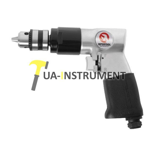 Пневмодрель для шиномонтажа, реверс, патрон 1.5-10мм, 3/8 Intertool PT-0902 Кременчуг - изображение 1
