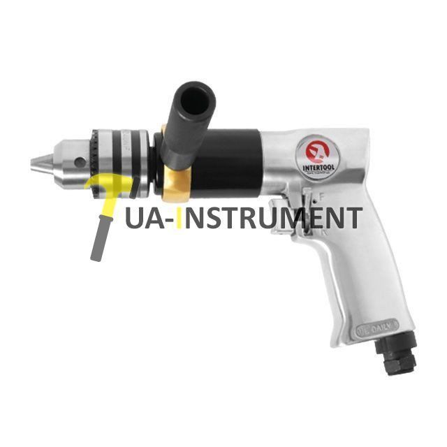 Пневмодрель с реверсом, патрон 1.5-13 мм, 1/2 Intertool PT-0901 Кременчуг - изображение 1